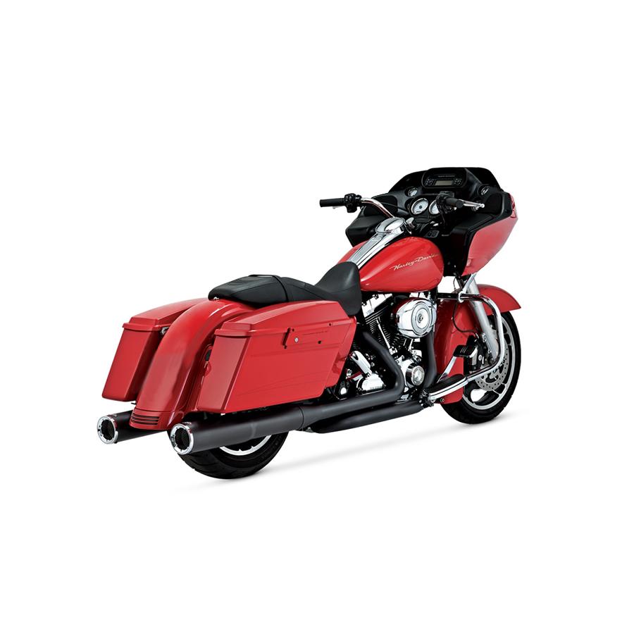 VANCE & HINES（バンス＆ハインズ）Hi-Output スリップオンマフラー ブラック TOURING 95-16 1801-0607