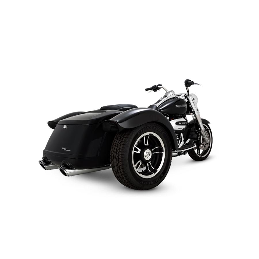 VANCE & HINES（バンス＆ハインズ）TwinSlash Round スリップオンマフラー クロム FLRT FREEWHEELER 1801-1232