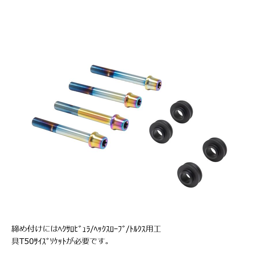プロトブレンボ オフセットカラーマウントボルトセット 適合キャリパーB テーパーキャップ チタン色 Ninja1000/SX Φ300(ノーマル) CBK-03BTT