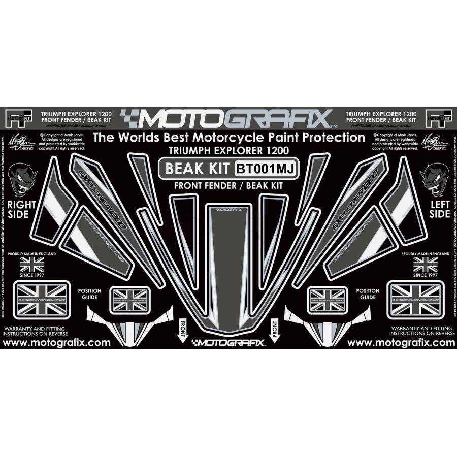 モトグラフィックス ボディパッド グレー Tiger1200 MT-BT001MJ