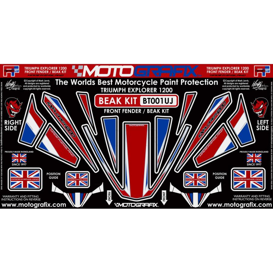 モトグラフィックス ボディパッド UNIONJACK Tiger1200 MT-BT001UJ