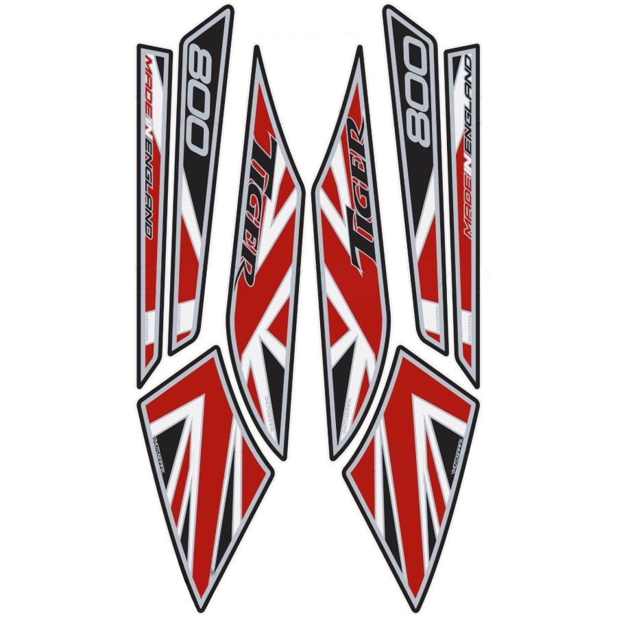 モトグラフィックス ボディパッド レッド TRIUMPH Tiger800 MT-BT002RJ