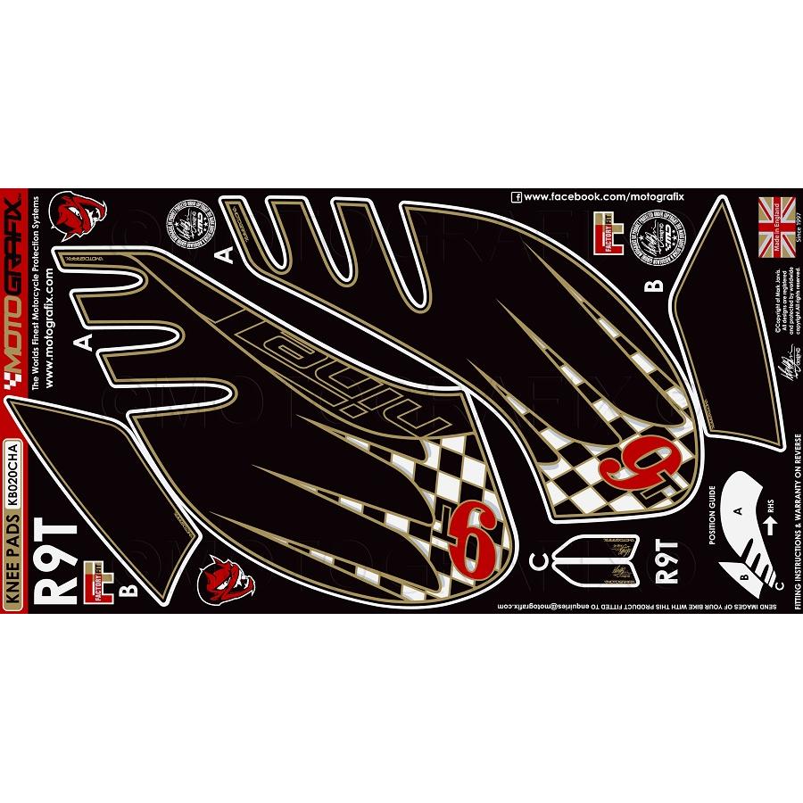 モトグラフィックス ボディパッド KNEE BMW R Nine T MT-KB020CHA