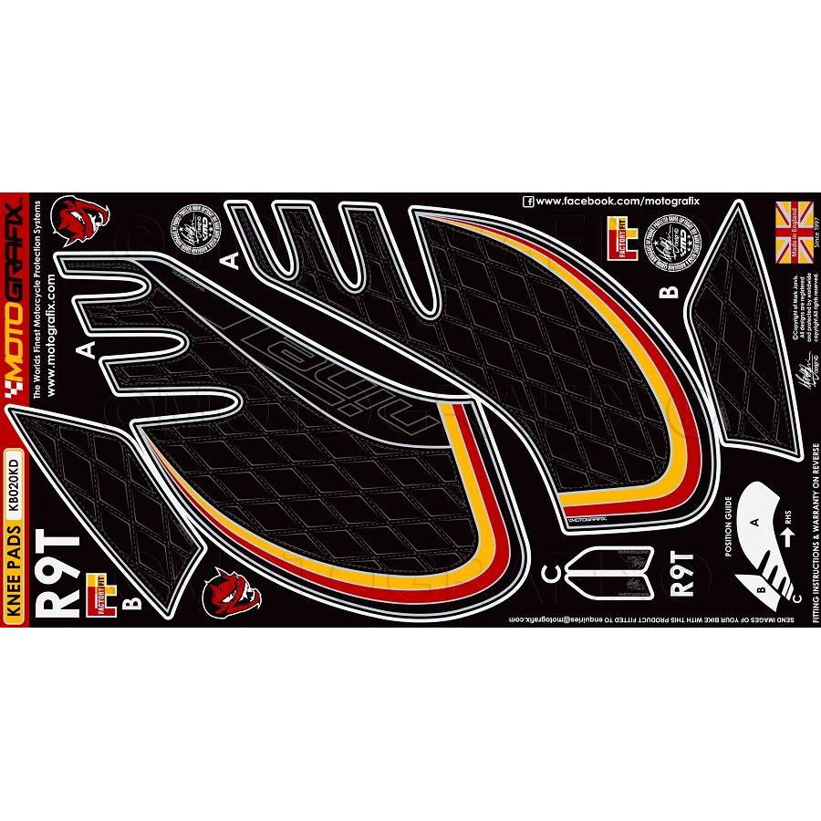 モトグラフィックス ボディパッド KNEE BMW R Nine T MT-KB020KD