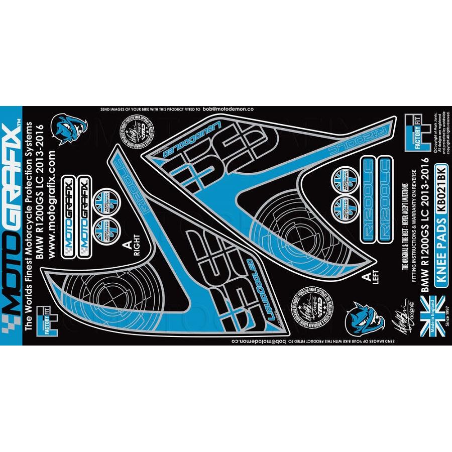 モトグラフィックス ボディパッド KNEE (BK) BMW R1200GS(LC) MT-KB021BK