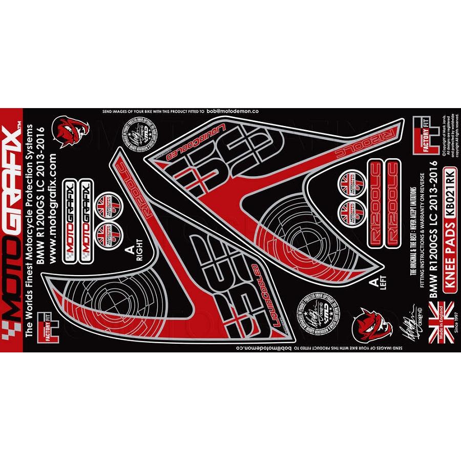 モトグラフィックス ボディパッド KNEE (RK) BMW R1200GS(LC) MT-KB021RK