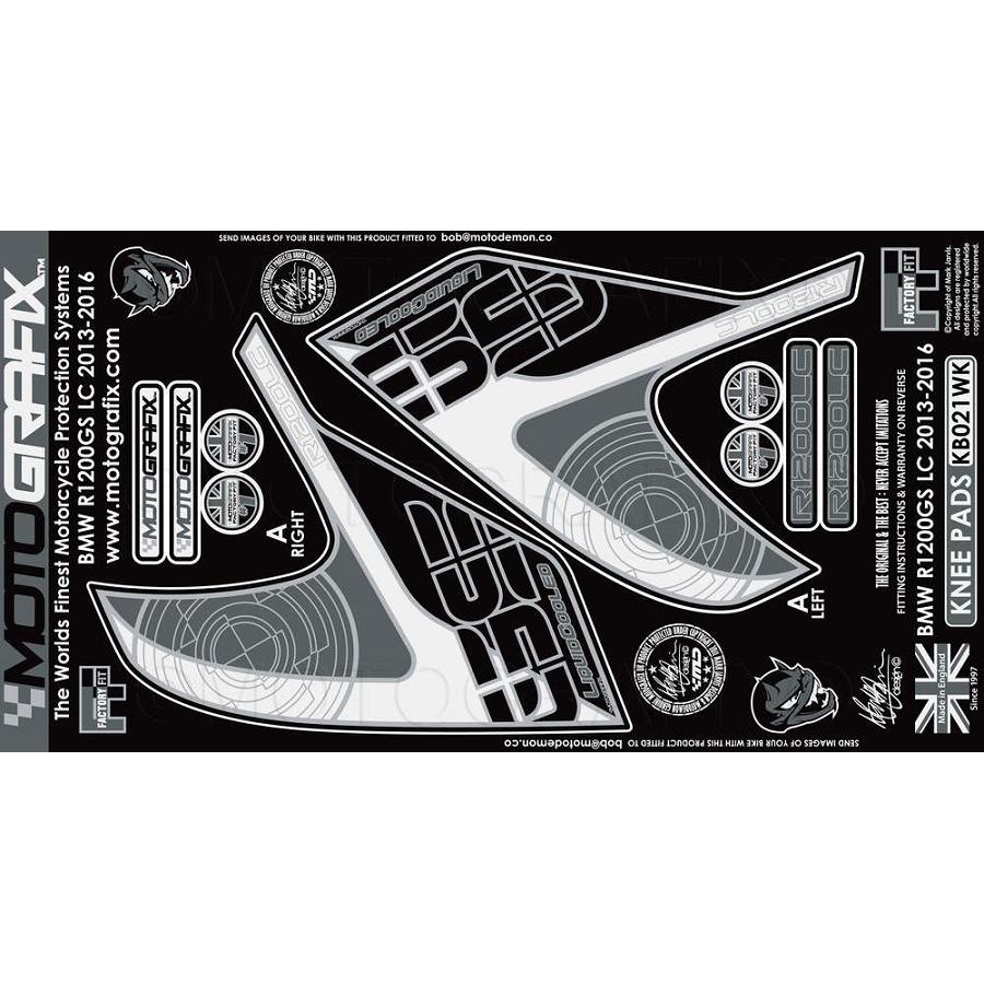 モトグラフィックス ボディパッド KNEE (WK) BMW R1200GS(LC) MT-KB021WK