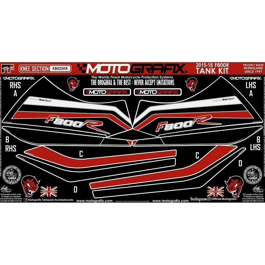 モトグラフィックス ボディパッド KNEE BMW F800R MT-KB022KR