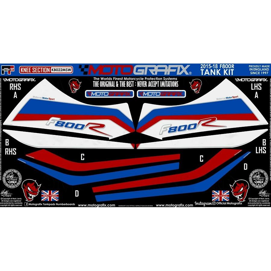 モトグラフィックス ボディパッド KNEE BMW F800R MT-KB022MSW