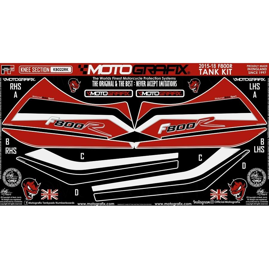 モトグラフィックス ボディパッド KNEE BMW F800R MT-KB022RK