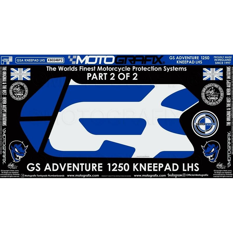 モトグラフィックス ボディパッド KNEE 左側 BMW R1250GS Adventure (Rallye HP Special Edition) MT-KB024BP2