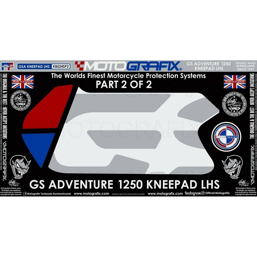 モトグラフィックス ボディパッド KNEE 左側 BMW R1250GS Adventure MT-KB024SP2