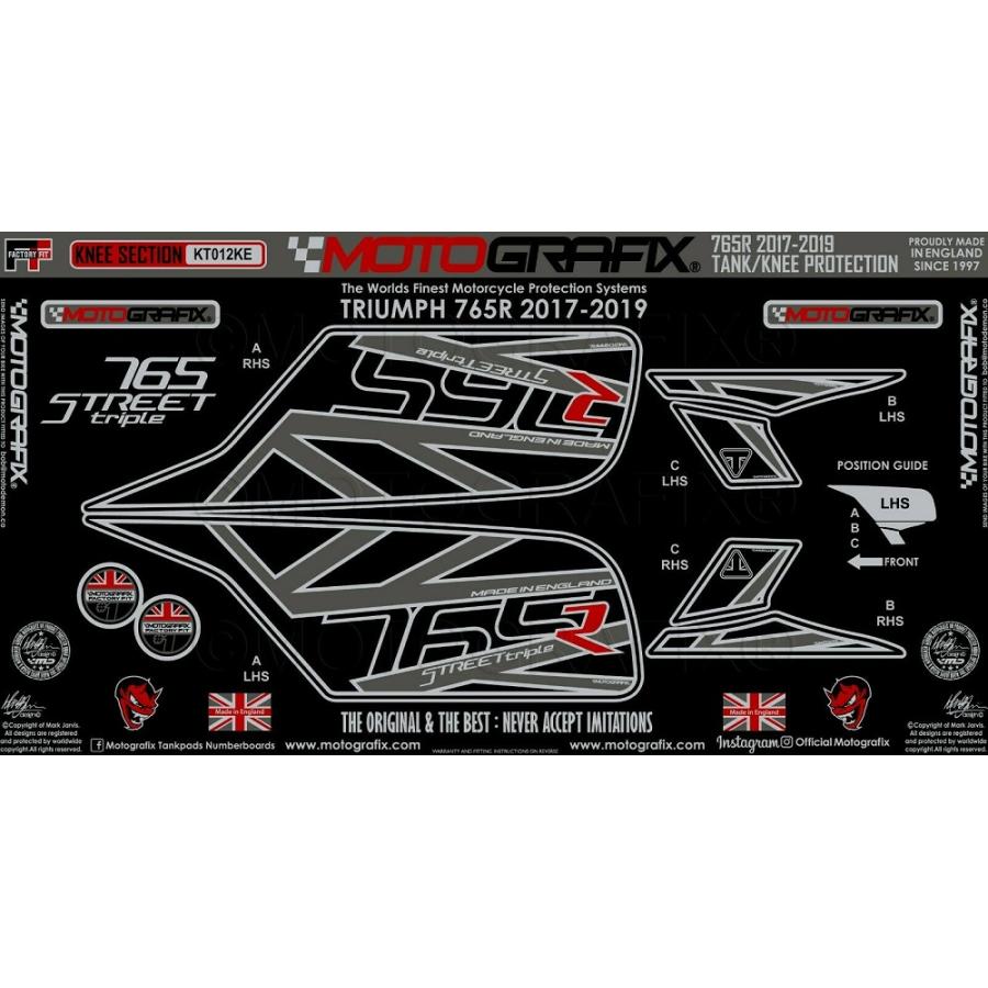 モトグラフィックス ボディパッド KNEE TRIUMPH STREET TRIPLE 765R MT-KT012KE