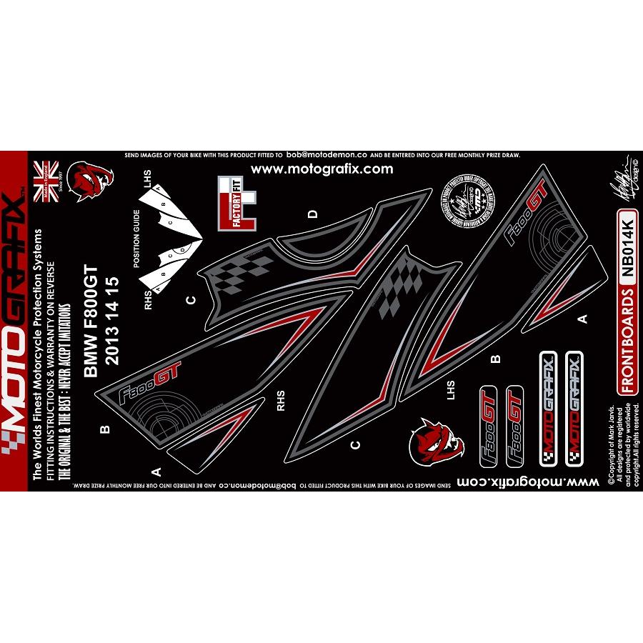 モトグラフィックス ボディパッド FRONT (K) BMW F800GT MT-NB014K