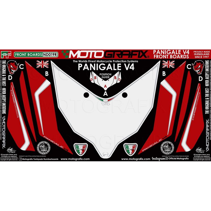 モトグラフィックス ボディパッド FRONT DUCATI Panigale V4 Series MT-ND019R