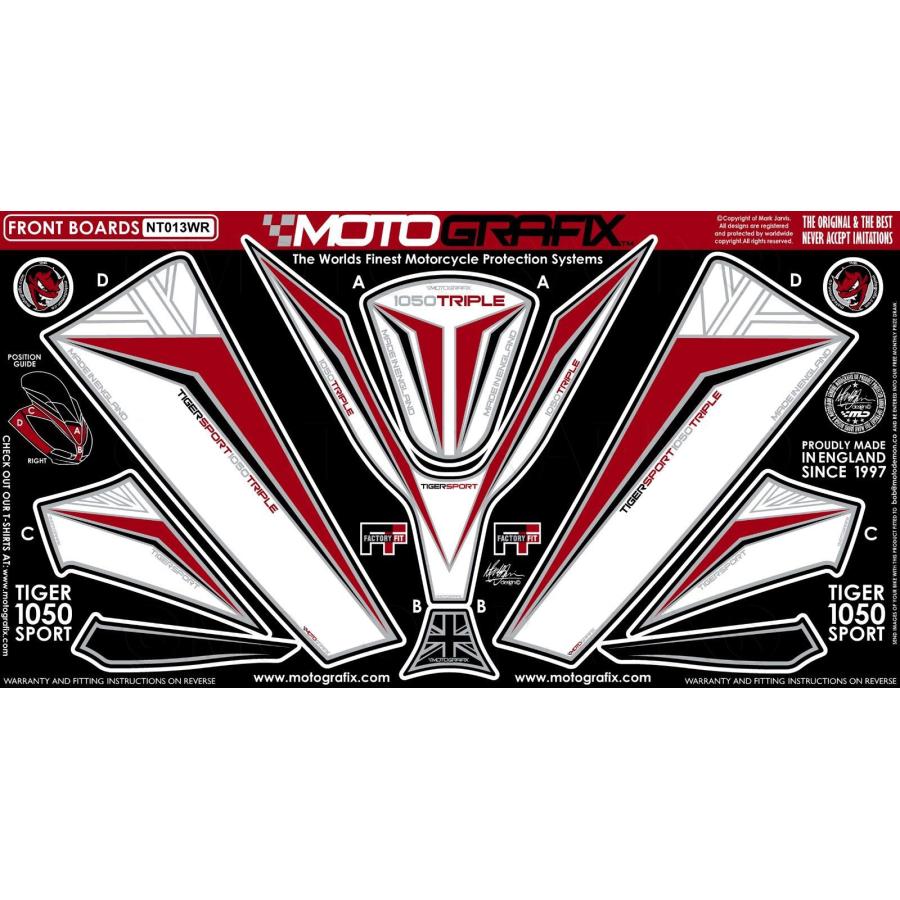 モトグラフィックス ボディパッド FRONT TRIUMPH 1050TIGER SPORT MT-NT013WR