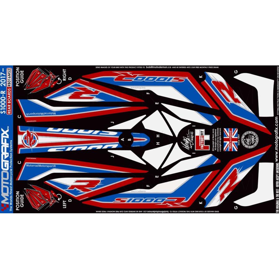 モトグラフィックス ボディパッド REAR S1000R MT-RB016MS2