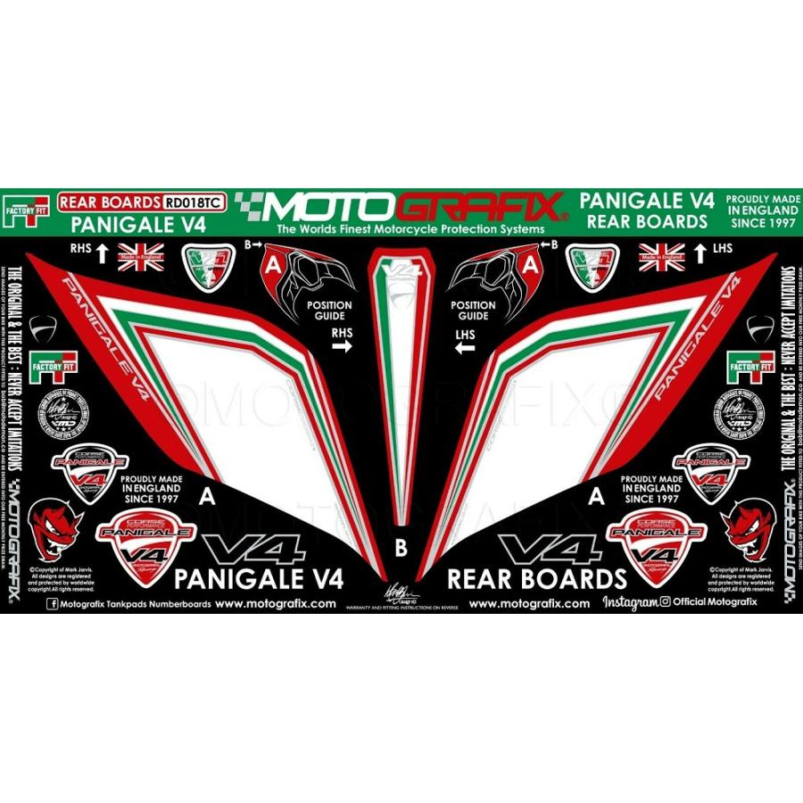 モトグラフィックス ボディパッド REAR DUCATI Panigale V4/S MT-RD018TC