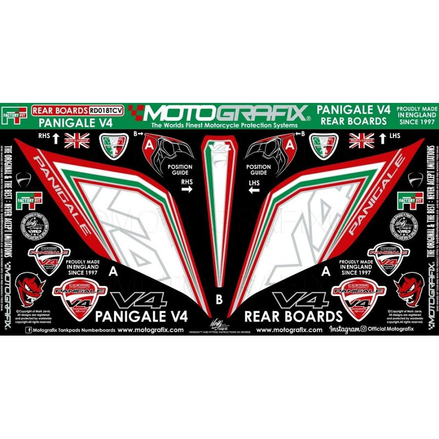 モトグラフィックス ボディパッド REAR DUCATI Panigale V4/S MT-RD018TCV