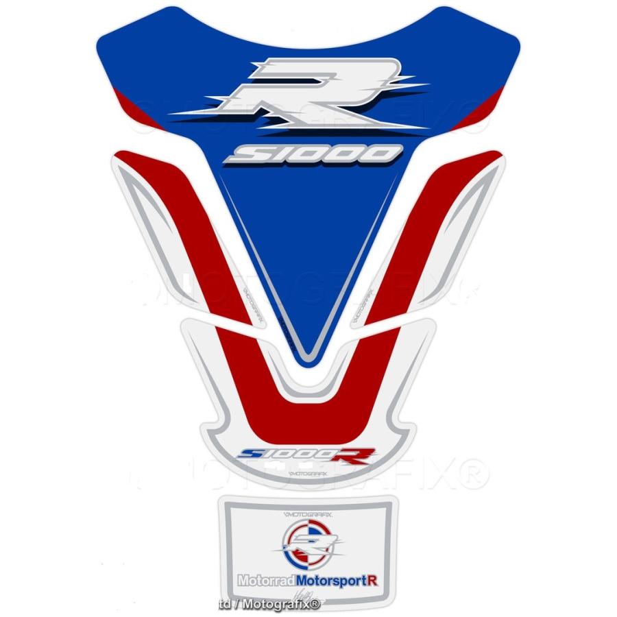 モトグラフィックス タンクパッド ブルー/レッド/ホワイト BMW S1000R MT-TB031MSW