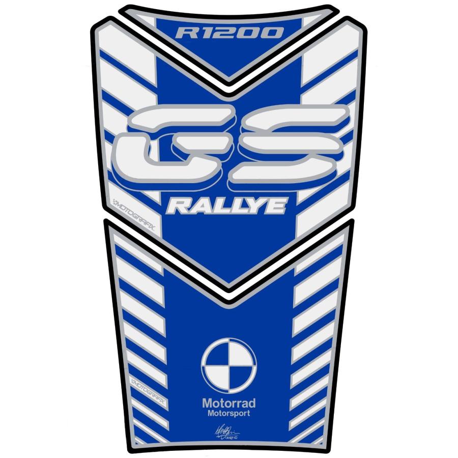 モトグラフィックス タンクパッド ブルー/ブラック R1200GS Adventure LC Rallye MT-TB034REB