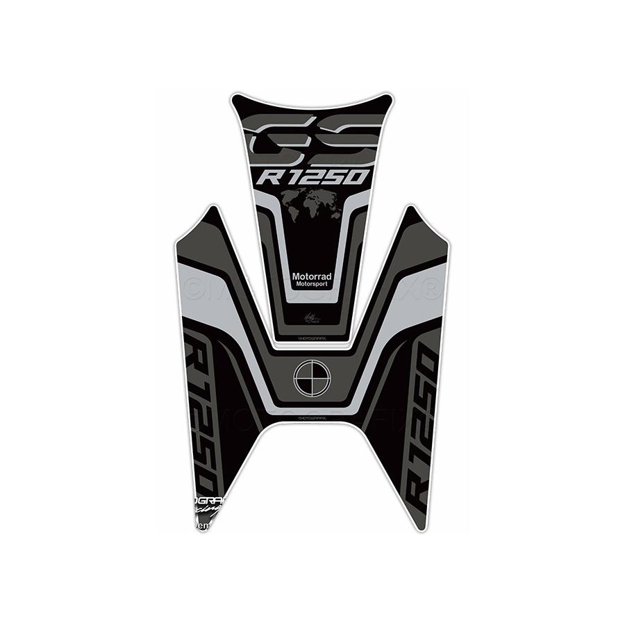 モトグラフィックス タンクパッド ブラック/シルバー R1250GS MT-TB037KS