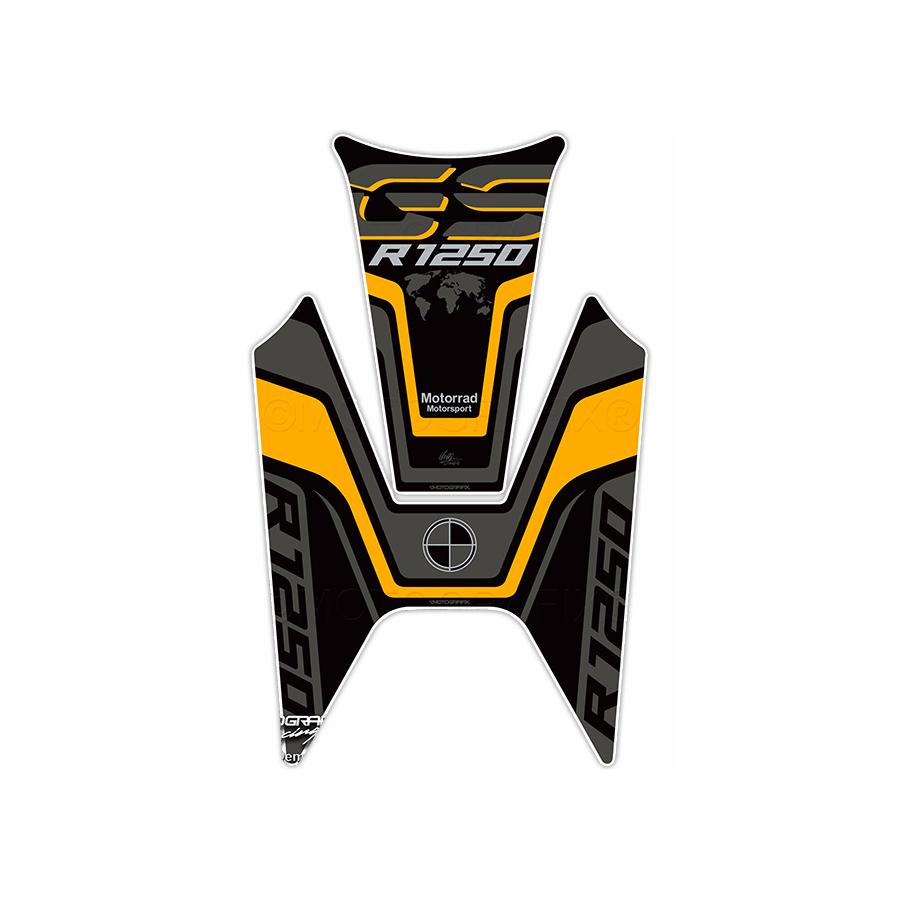 モトグラフィックス タンクパッド ブラック/イエロー R1250GS MT-TB037KY