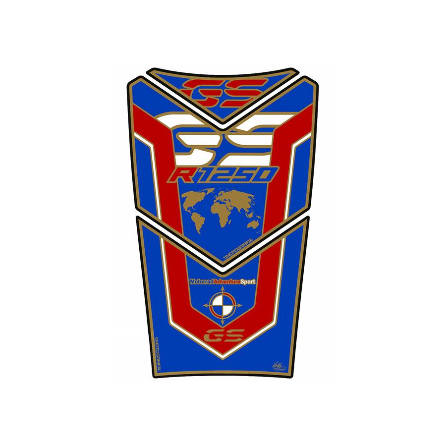 モトグラフィックス タンクパッド ブルー/レッド BMW R1250GS Adventure MT-TB039MBA