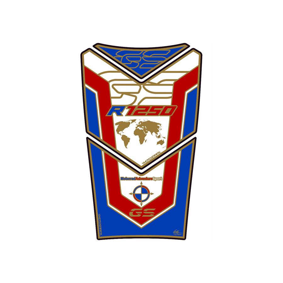 モトグラフィックス タンクパッド ホワイト/レッド BMW R1250GS Adventure MT-TB039MSA