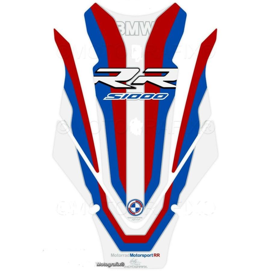 モトグラフィックス タンクパッド ホワイト/ブラック BMW S1000RR MT-TB043MS