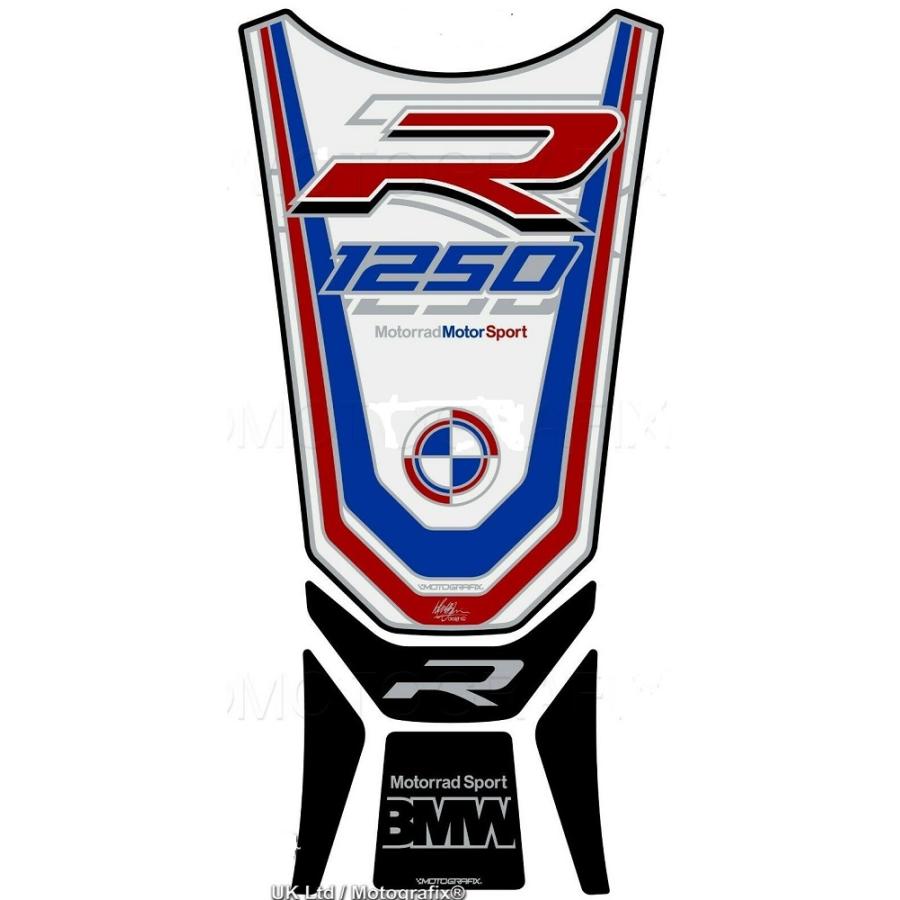 モトグラフィックス タンクパッド ホワイト/ブラック BMW R1250R (Special Motorsport Edition) MT-TB045MS