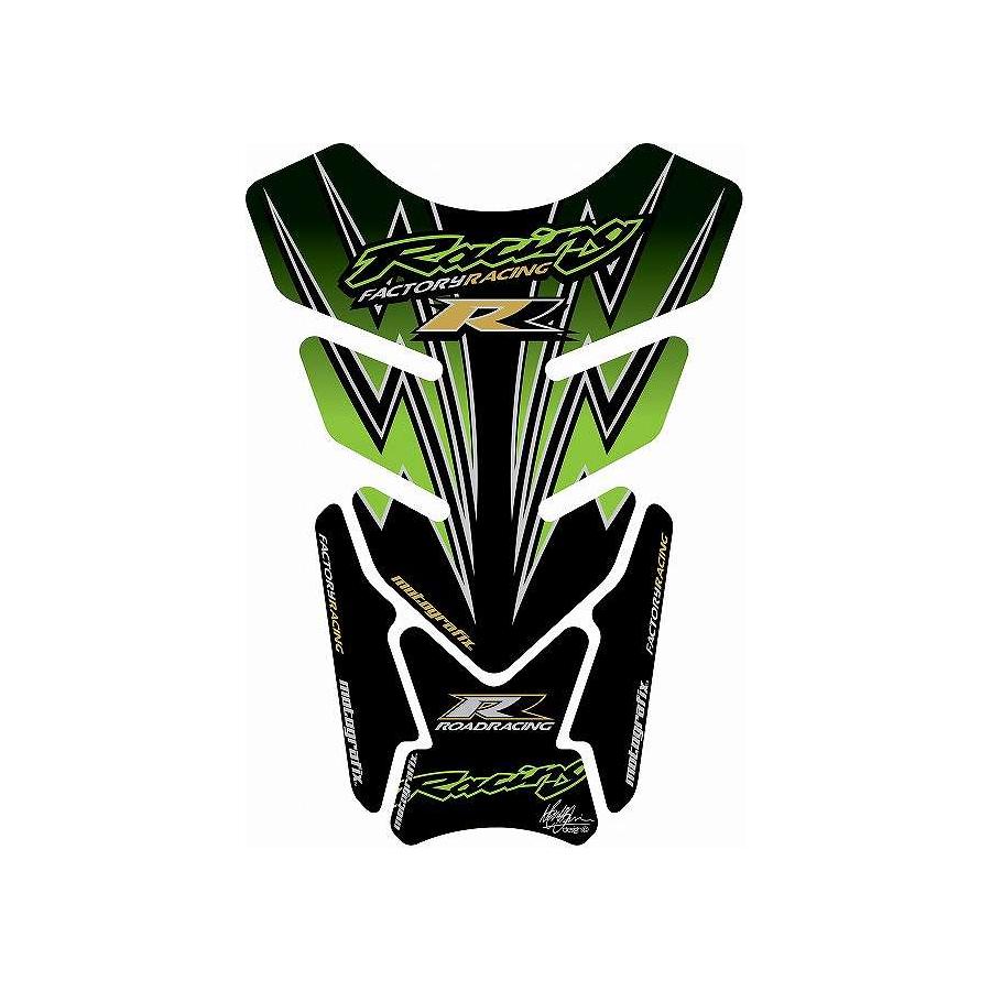 HONDA - モトグラフィックス タンクパッド ブラック/グリーン HONDA QUADPAD MT-TH016KG