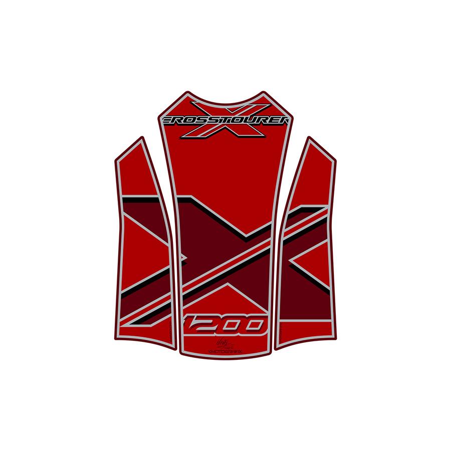 HONDA - モトグラフィックス タンクパッド レッド VFR1200X Cross Tourer MT-TH021R