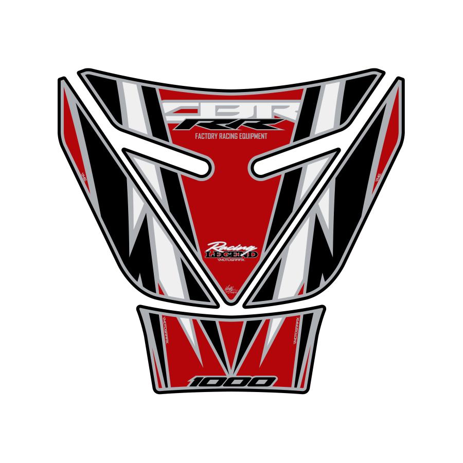 モトグラフィックス タンクパッド レッド/ホワイト CBR1000RR MT-TH024RW