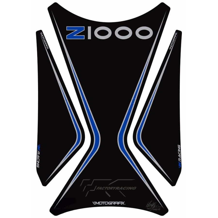 モトグラフィックス タンクパッド ブラック/ブルー Z1000 MT-TK022KB