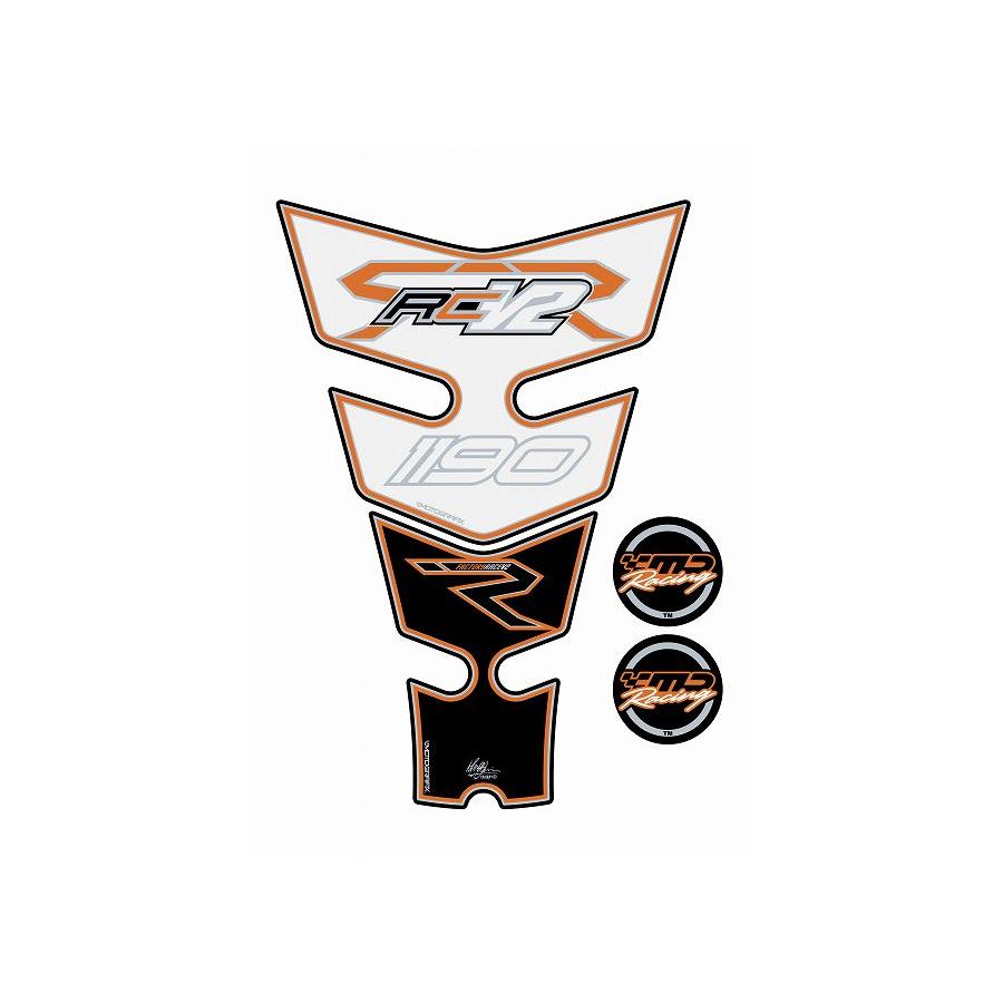 モトグラフィックス タンクパッド ホワイト KTM RC8R MT-TKTM02W