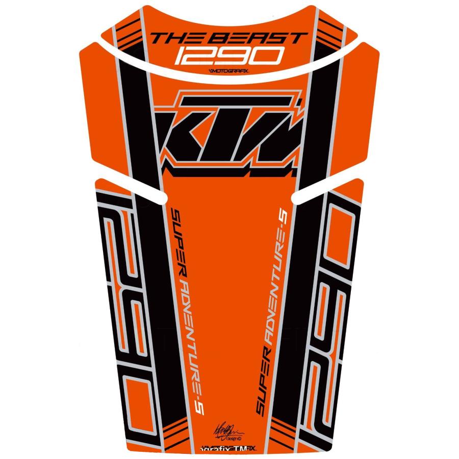 モトグラフィックス タンクパッド オレンジ/ブラック 1290 Super Adventure S MT-TKTM03OK