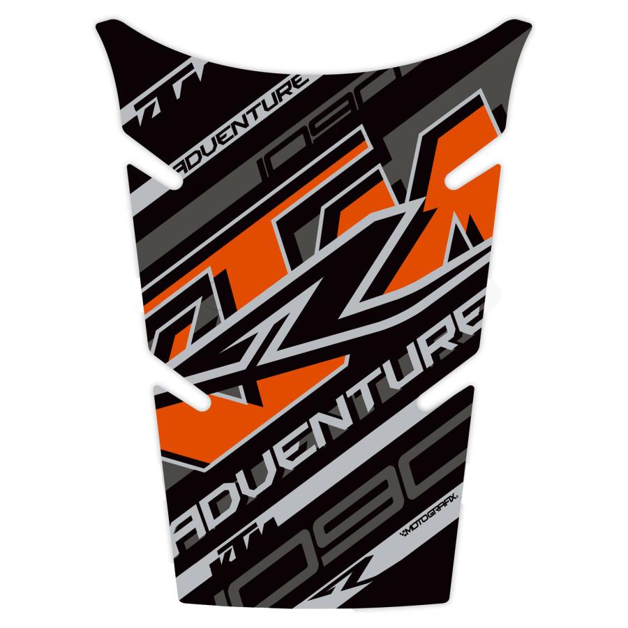 モトグラフィックス タンクパッド ブラック/グレー 1090Adventure R MT-TKTM06KE