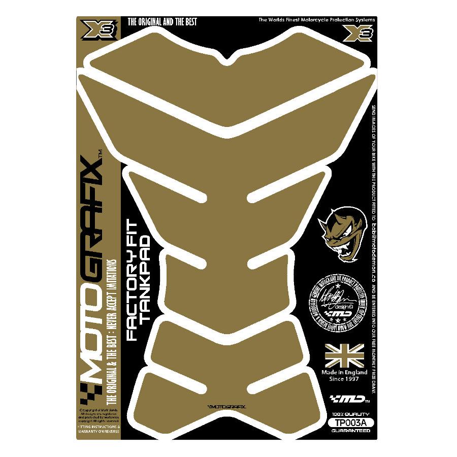 モトグラフィックス タンクパッド プレーン ゴールド MT-TP003A