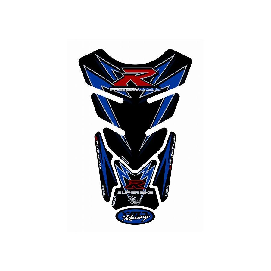 SUZUKI - モトグラフィックス タンクパッド ブラック/ブルー SUZUKI QUADPAD MT-TS016KB