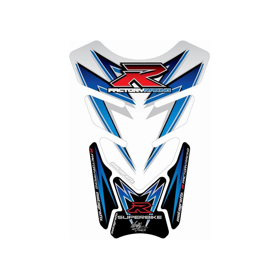 SUZUKI - モトグラフィックス タンクパッド ホワイト SUZUKI QUADPAD MT-TS016W