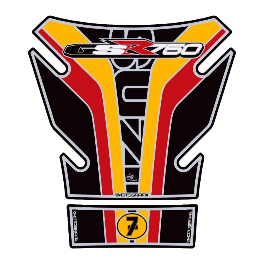 SUZUKI - モトグラフィックス タンクパッド イエロー/ブラック GSR750 MT-TS027HSK