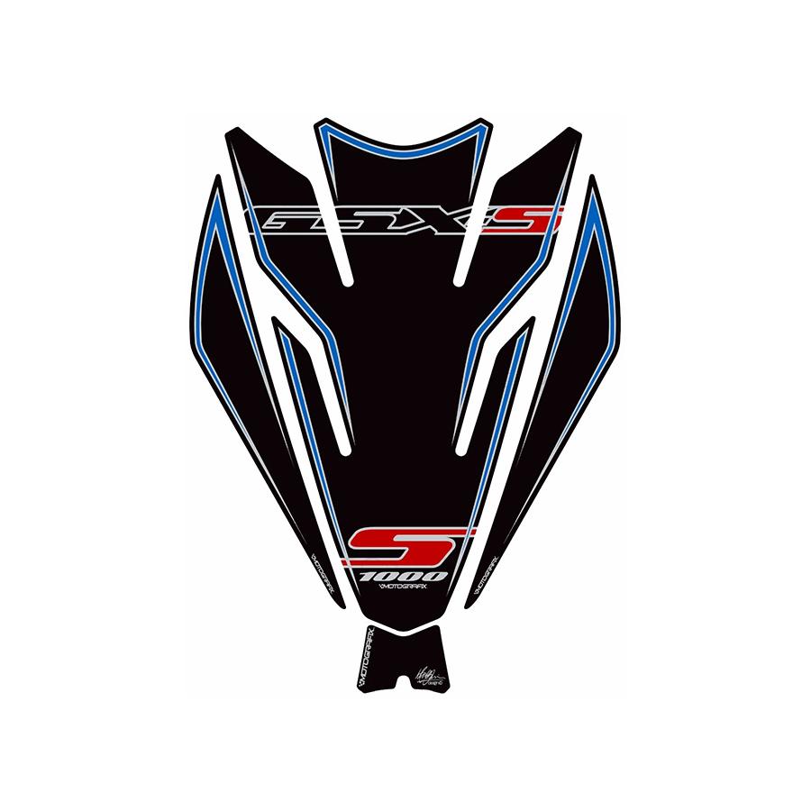 SUZUKI - モトグラフィックス タンクパッド ブラック/ブルー GSX-S1000 MT-TS029KB