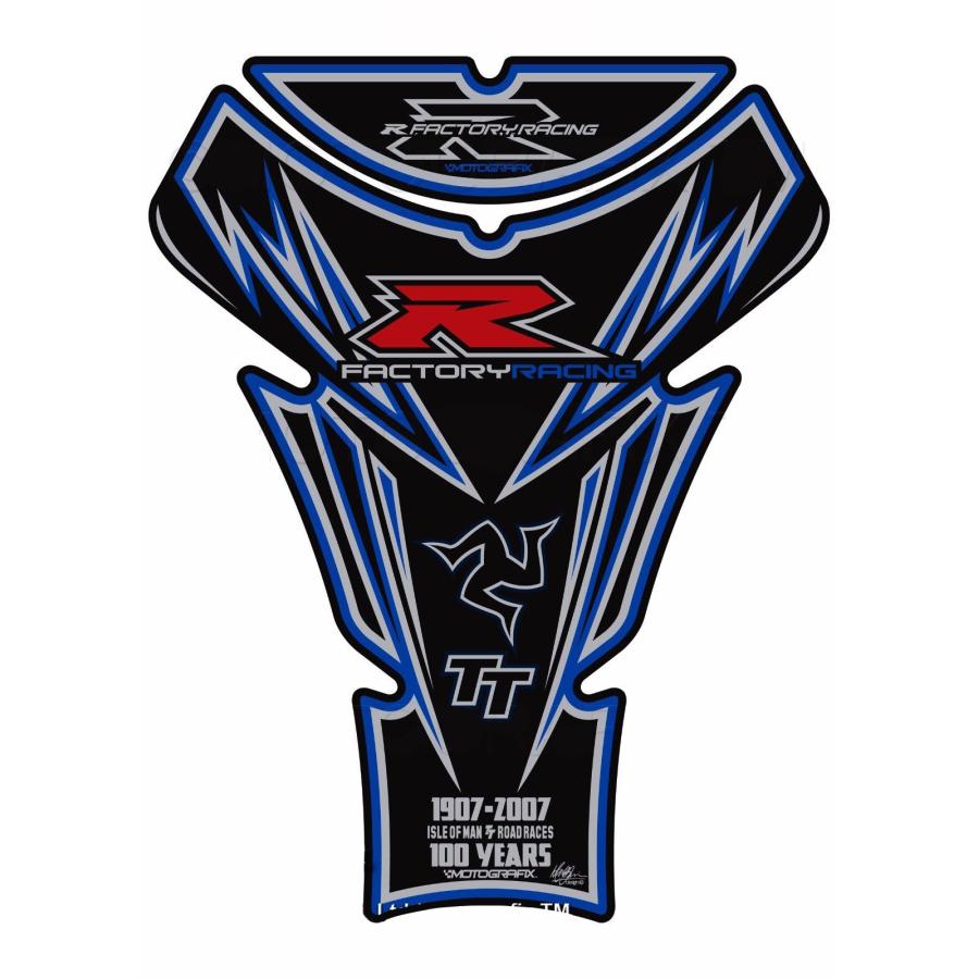 Rakuten - モトグラフィックス タンクパッド ブラック/ブルー GSX-R1000 MT-TS030KB