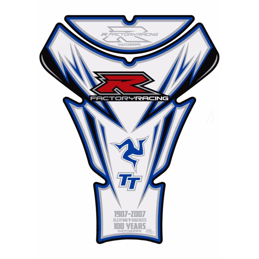 SUZUKI - モトグラフィックス タンクパッド ホワイト/ブルー GSX-R1000 MT-TS030WB