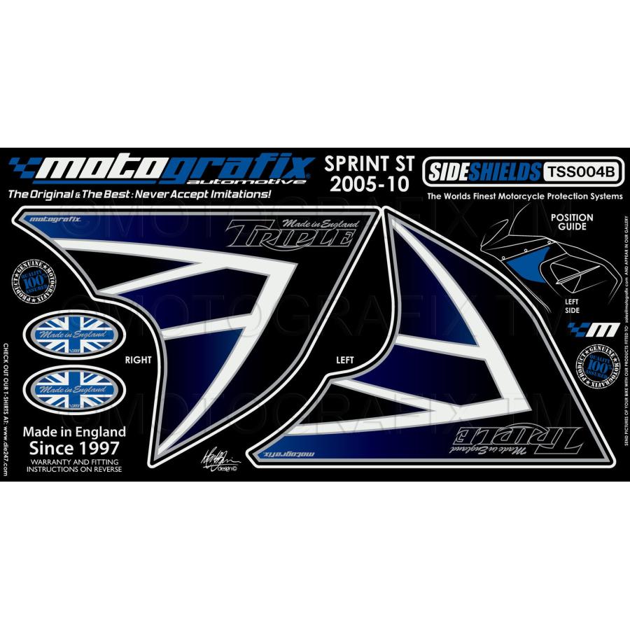 モトグラフィックス ボディパッド SIDE COWL SPRINT ST 05-10 MT-TSS004B