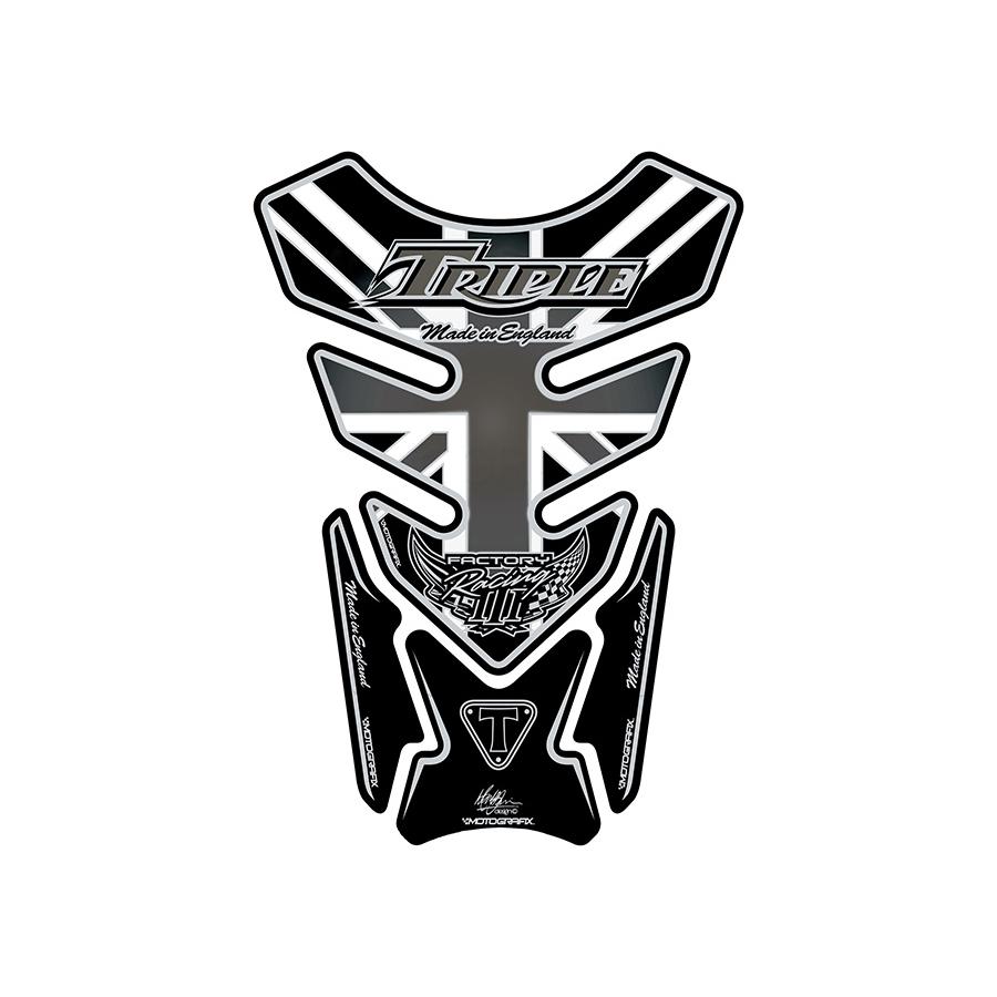 モトグラフィックス タンクパッド ユニオンジャック/ブラック TRIUMPH QUADPAD MT-TT012UJK