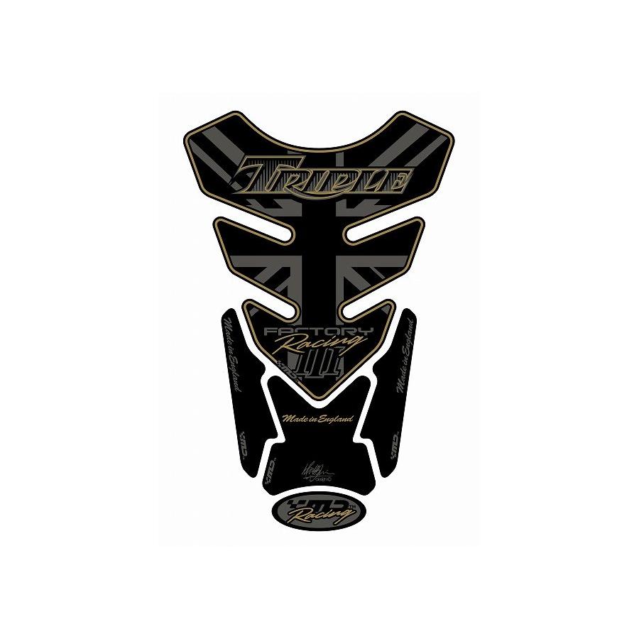 モトグラフィックス タンクパッド ブラック/ゴールド TRIUMPH Speed Triple R MT-TT014KA