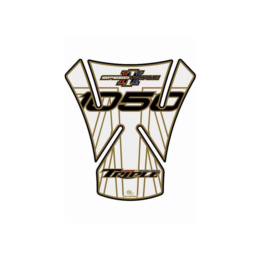モトグラフィックス タンクパッド ホワイト1 SPEED TRIPLE 1050 MT-TT017W1