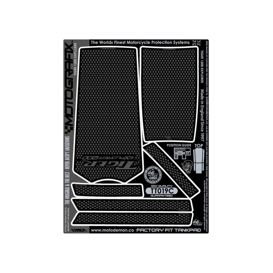 モトグラフィックス タンクパッド カーボン TIGER EXPLORER1200 MT-TT019C